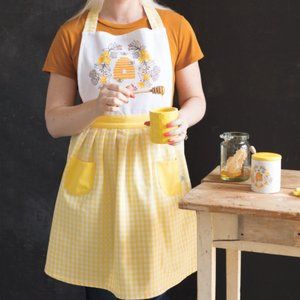 NOW DESIGNS Kitchen Apron Bees NWT